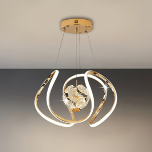 Lustre LED dorée